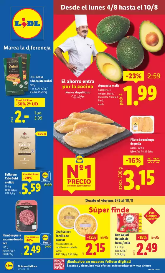 Catálogo Lidl en Riveira | № 1 PRECIO - Ofertas válidas del 04/08 al 10/08 | 2025-08-04T00:00:00.000Z - 2025-08-10T00:00:00.000Z