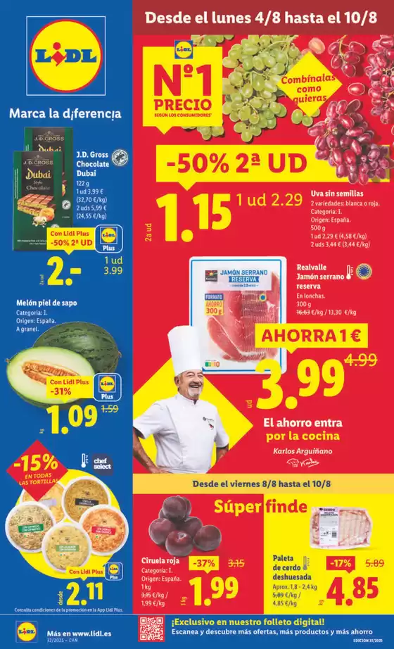 Catálogo Lidl en Ingenio | № 1 PRECIO - Ofertas válidas del 04/08 al 10/08 | 2025-08-04T00:00:00.000Z - 2025-08-10T00:00:00.000Z