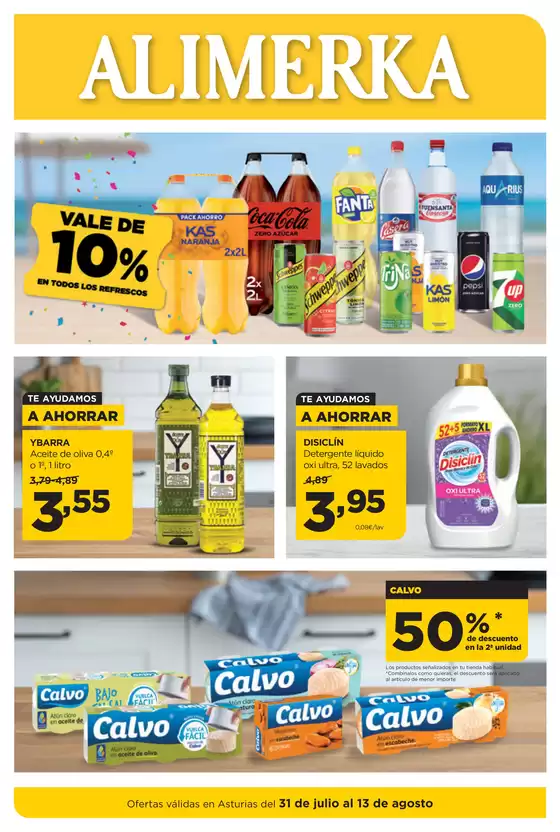 Ofertas válidas en Asturias del 31 de julio al 13 de agosto