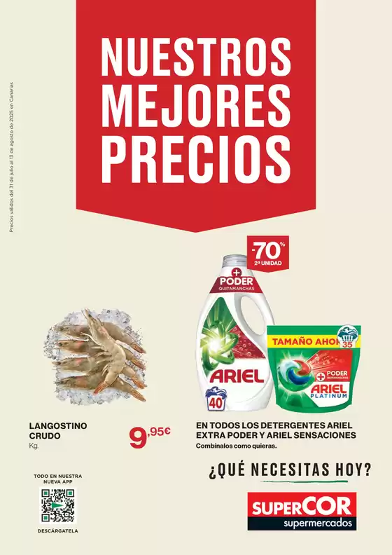 Precios válidos del 31 de julio al 13 de agosto de 2025 en Canarias