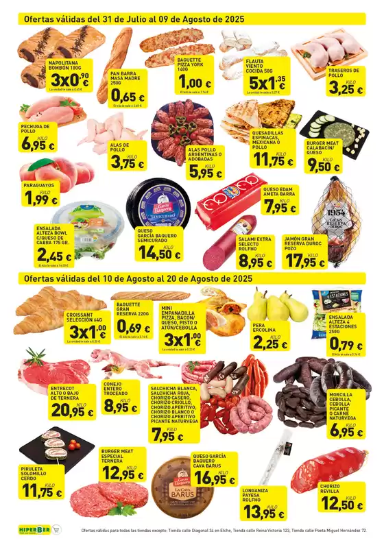 Ofertas válidas desde el 31 de Julio al 20 de Agosto de 2025