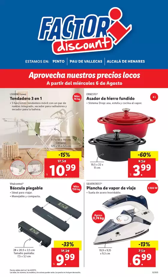 Factori discount - Ofertas válidas del 06/08 al 11/08