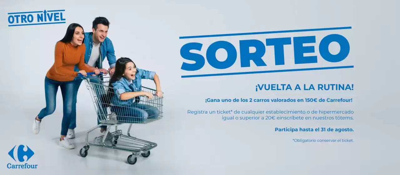 ¡Sorteamos 2 carros de productos de Carrefour!