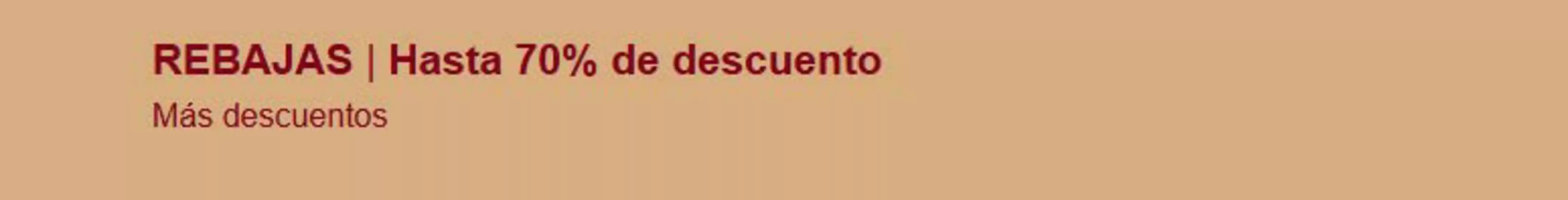 Hasta 70% de descuento