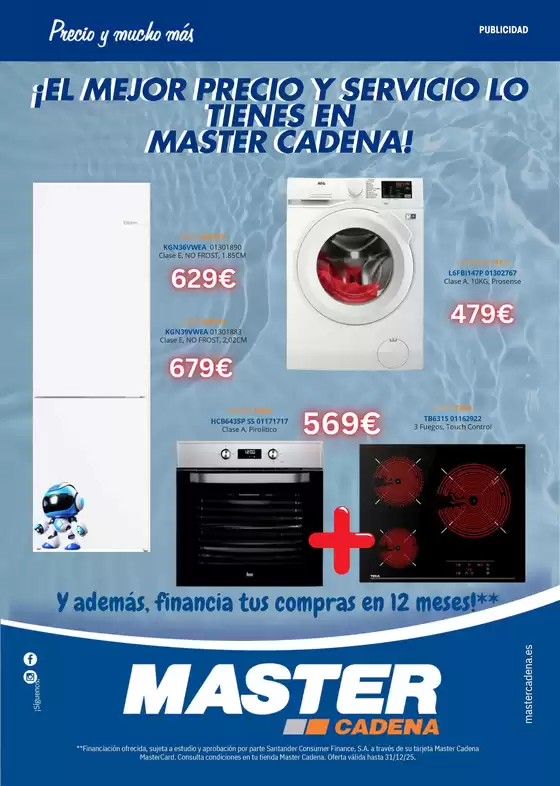 ¡El mejor precio y servicio lo tienes en Master Cadena!