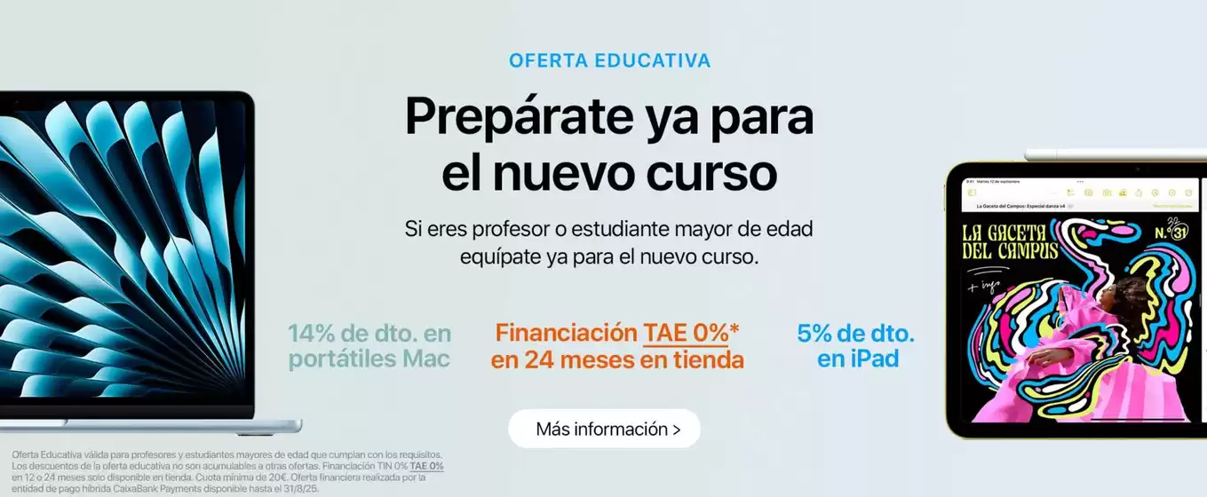 Prepárate ya para el nuevo curso