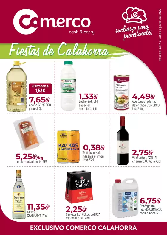 Validez: del 4 de agosto al 6 de septiembre