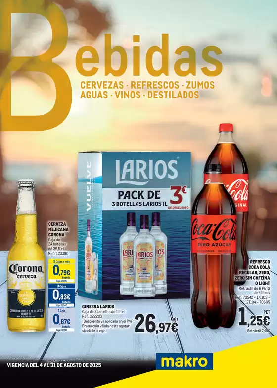 Catálogo Makro en Albuixech | Bebidas Especial Verano Levante | 2025-08-05T00:00:00.000Z - 2025-08-31T00:00:00.000Z