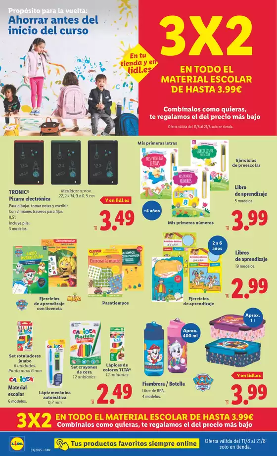 ¡Bazar Lidl! Ofertas válidas 11/08 al 17/08
