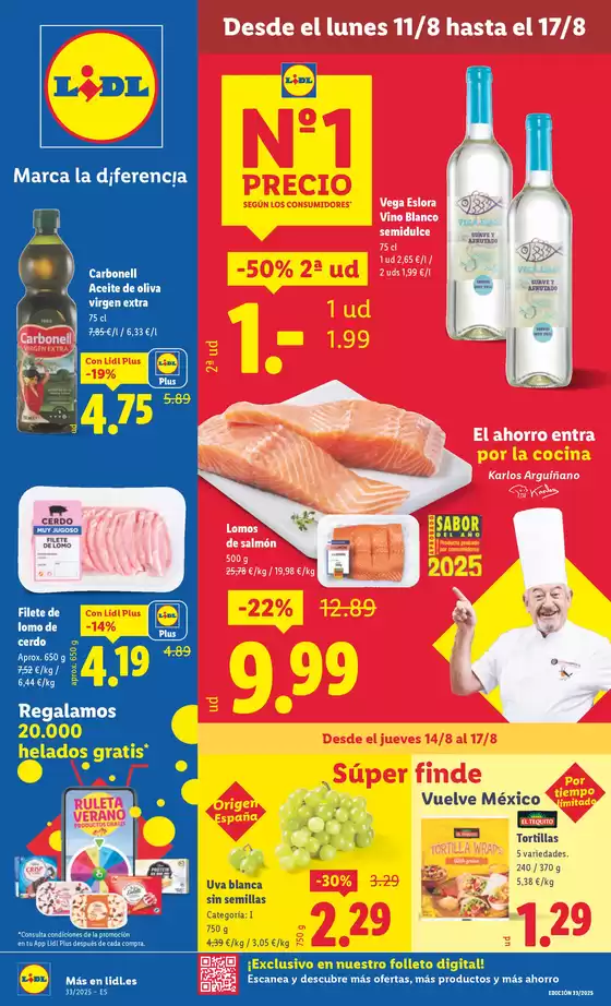 Catálogo Lidl en Villarrobledo | № 1 PRECIO - Ofertas válidas del 11/08 al 17/08 | 2025-08-11T00:00:00.000Z - 2025-08-17T00:00:00.000Z