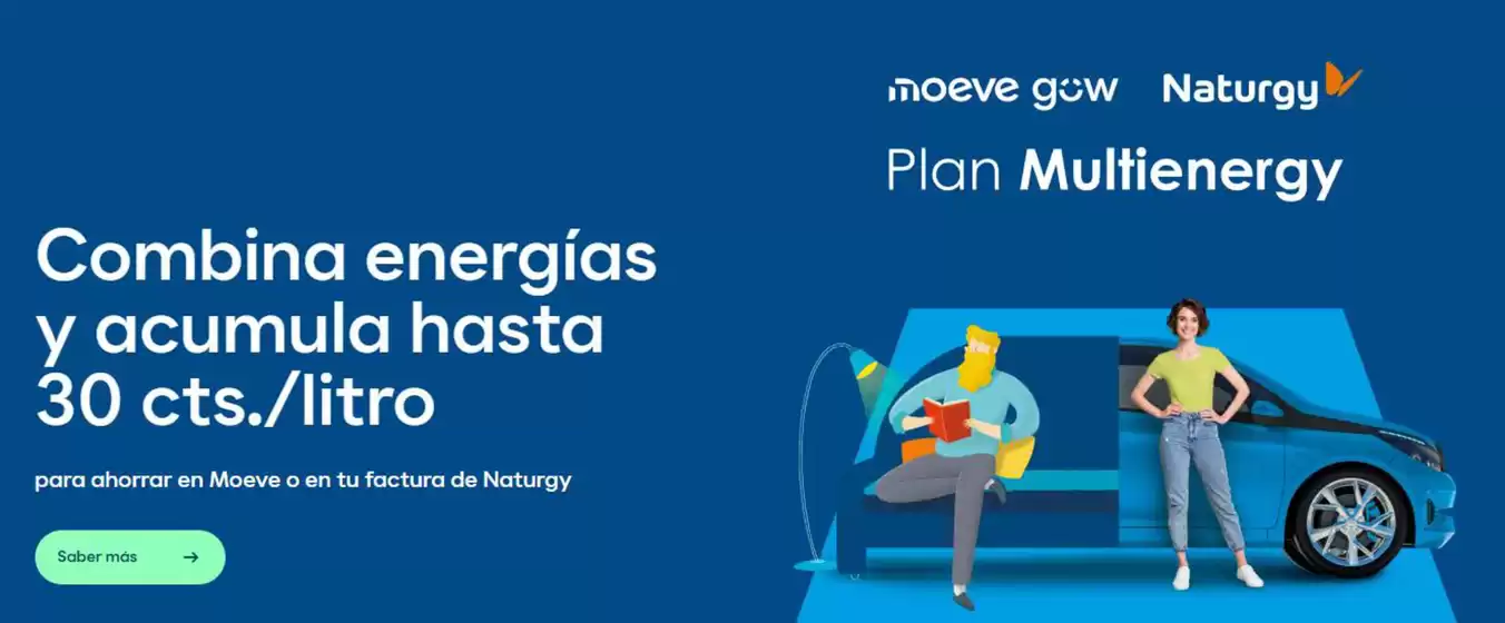 Combina tus energías y acumula hasta 30 cts./litro en tus repostajes
