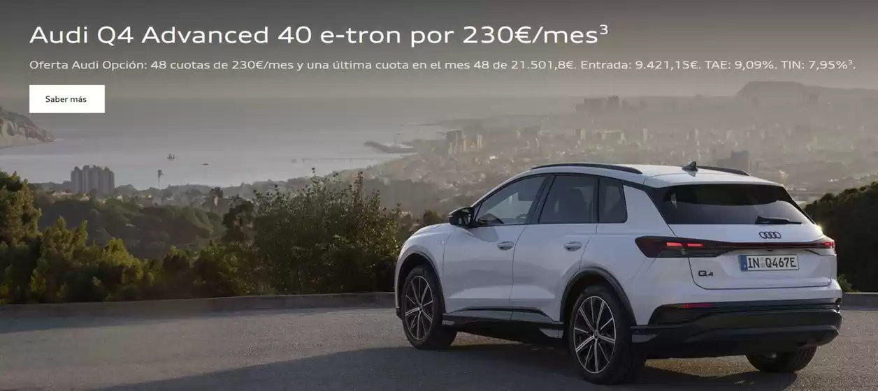 Audi Q4 Advanced 40 e-tron por 230€/mes