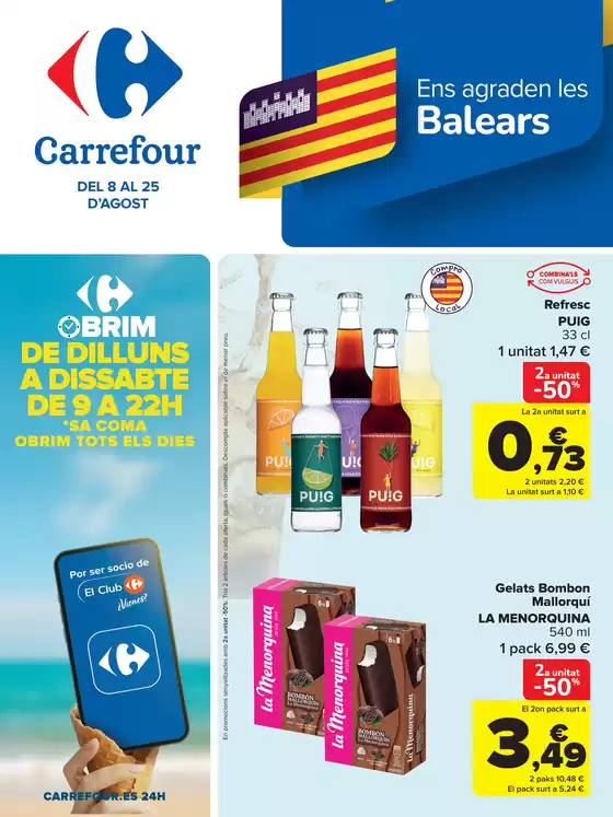 Catálogo Carrefour en Sant Llorenç des Cardassar | 2ªUD. AL -50%  | 2025-08-08T00:00:00.000Z - 2025-08-25T00:00:00.000Z