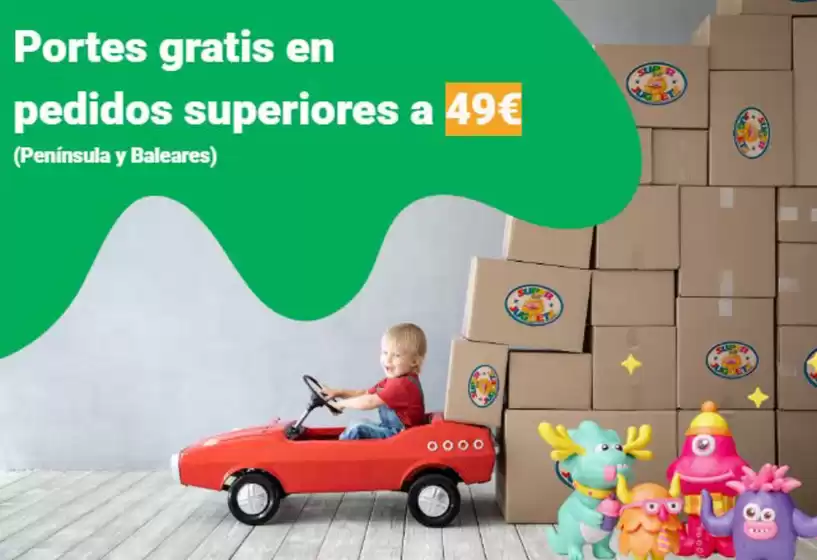 Portes gratis en pedidos superiores a 49€