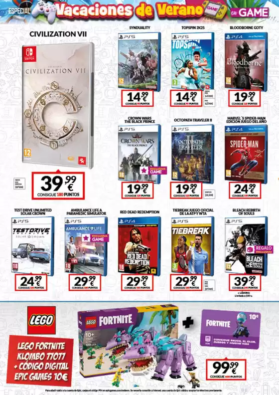 Especial Vacaciones de Verano en Game