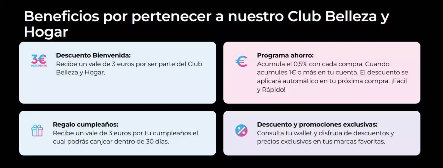 Beneficios por pertenecer a nuestro Club Belleza y Hogar