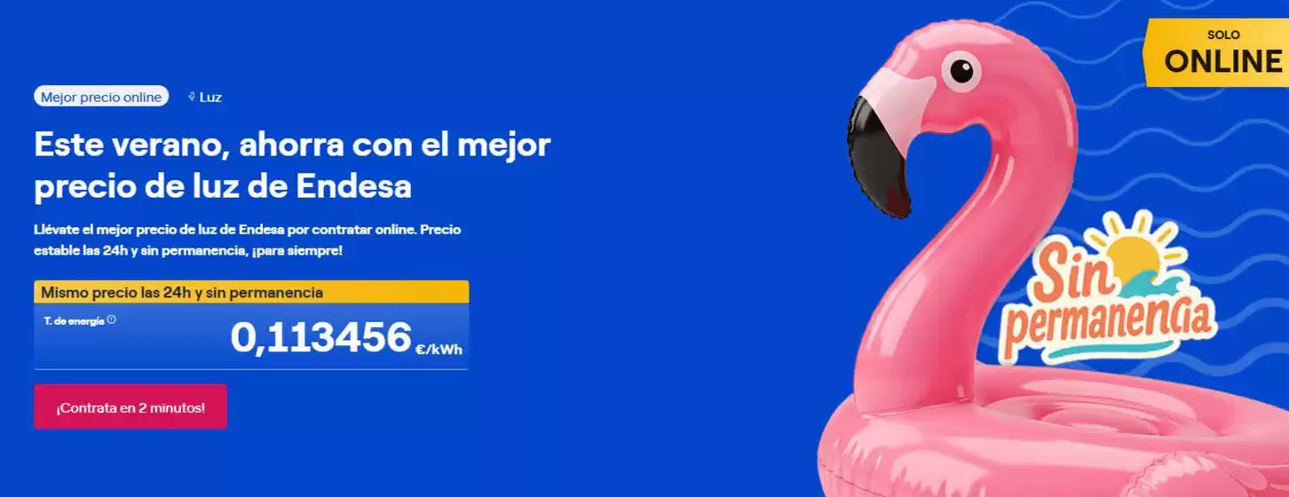 Este verano, ahorra con el mejor precio de luz de Endesa