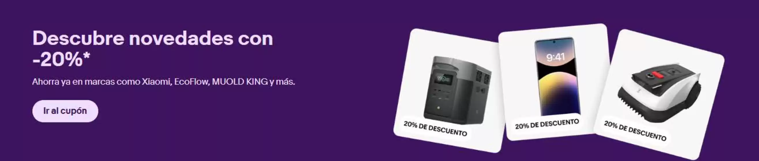 Catálogo eBay | Descubre novedades con -20% | 2025-08-08T00:00:00.000Z - 2025-08-20T00:00:00.000Z