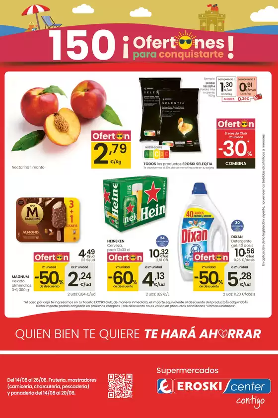 Catálogo Eroski en Badalona | ¡OFERTONES para conquistarte! Mercat | 2025-08-14T00:00:00.000Z - 2025-08-27T00:00:00.000Z