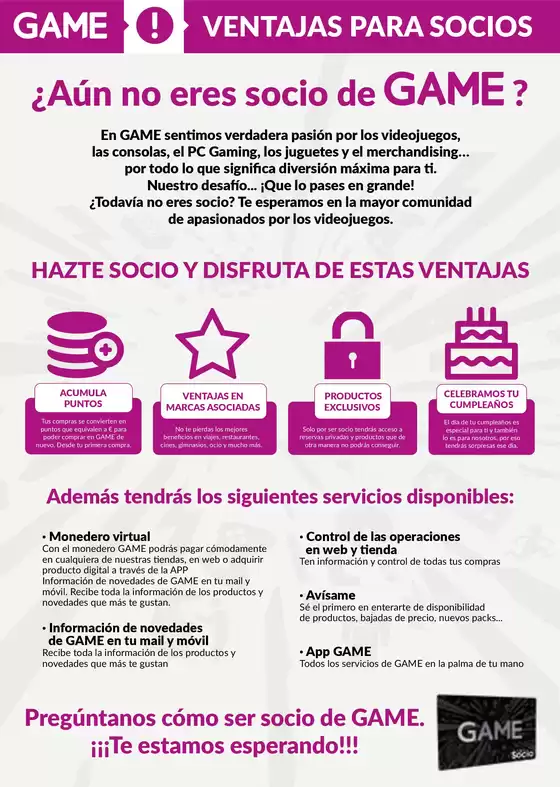 Reservas GAME