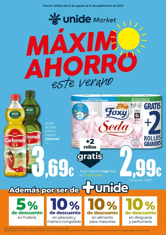 Máximo Ahorro este verano en UNIDE Market Península