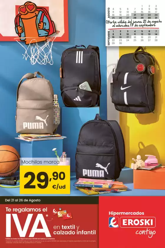 Catálogo Eroski en Partido de la Sierra en Tobalina | Te regalamos el IVA en textil y calzado infantil  | 2025-08-21T00:00:00.000Z - 2025-09-17T00:00:00.000Z