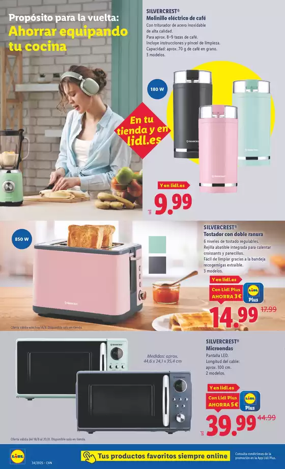 ¡Bazar Lidl! Ofertas válidas del 18/08 al 24/08