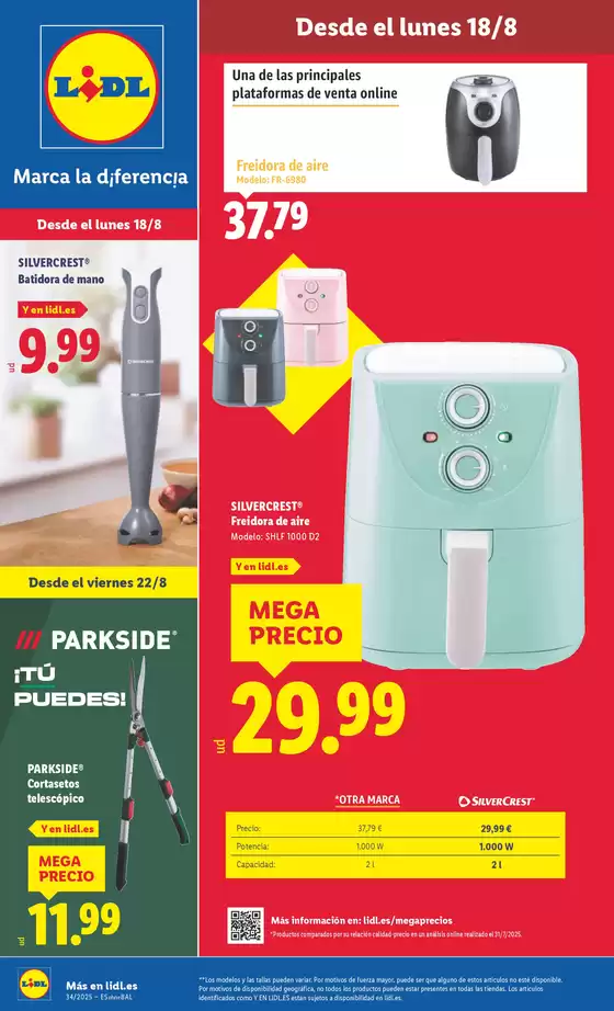 ¡Bazar Lidl! Ofertas válidas del 18/08 al 24/08