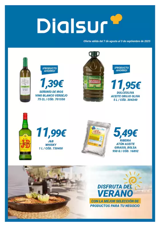 Oferta válida del 7 de agosto al 3 de septiembre de 2025