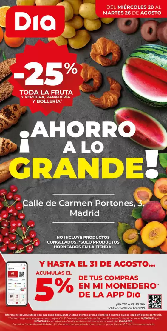 Catálogo Dia en Alcorcón | Ahorro a lo grande del 20/08 al 26/08 | 2025-08-20T00:00:00.000Z - 2025-08-26T00:00:00.000Z