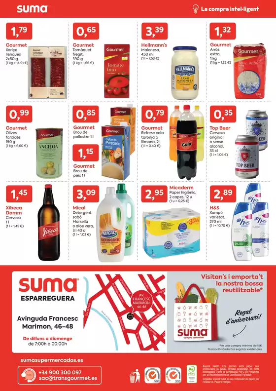 Oferta válida del 18 al 31 d’agost de 2025