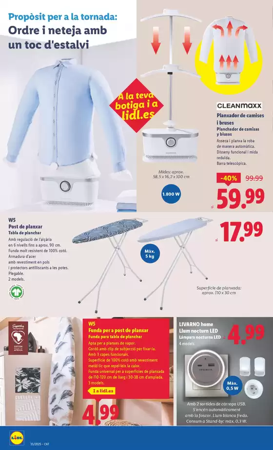 ¡Bazar Lidl! Ofertas válidas del 25/08 al 31/08