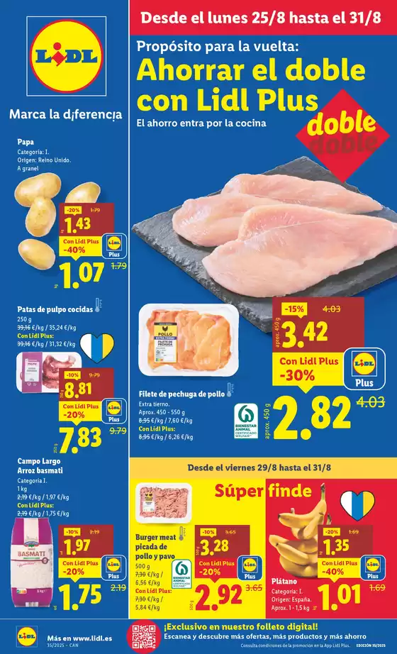 Catálogo Lidl en Las Palmas de Gran Canaria | № 1 PRECIO - Ofertas válidas del 25/08 al 31/08 | 2025-08-25T00:00:00.000Z - 2025-08-31T00:00:00.000Z