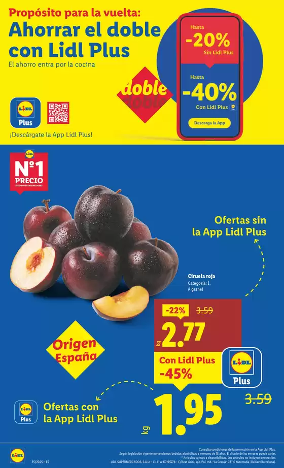 № 1 PRECIO - Ofertas válidas del 25/08 al 31/08