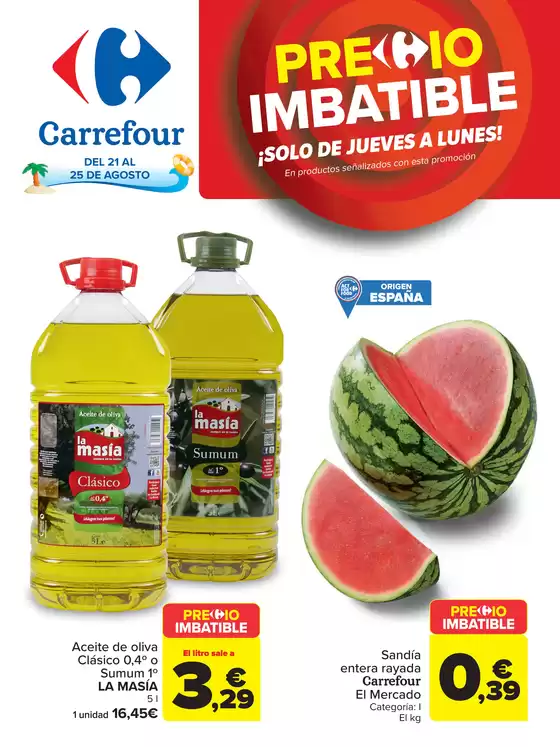 Catálogo Carrefour en Santiago de Compostela | PRECIO IMBATIBLE | 2025-08-21T00:00:00.000Z - 2025-08-25T00:00:00.000Z