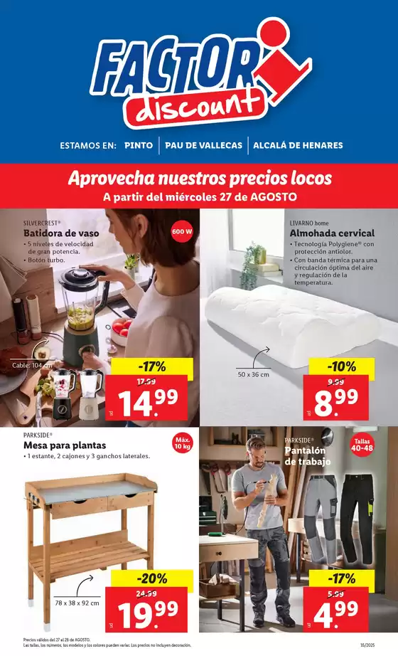 Factori discount - Ofertas válidas del 27/08 al 01/09