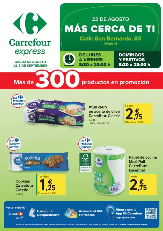 Catálogo Carrefour Express en Madrid | Más cerca de ti | 2025-08-22T00:00:00.000Z - 2025-09-05T00:00:00.000Z