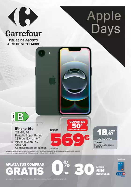 Catálogo Carrefour en Puerto Real | TECNOLOGIA | 2025-08-26T00:00:00.000Z - 2025-09-10T00:00:00.000Z