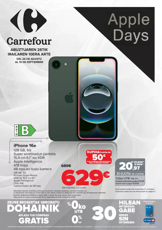 Catálogo Carrefour en Oiartzun | TECNOLOGIA | 2025-08-26T00:00:00.000Z - 2025-09-10T00:00:00.000Z