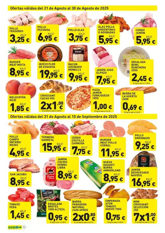 Ofertas válidas desde el 21 de Agosto al 10 de Septiembre de 2025