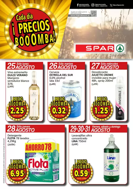 Catálogo SPAR en Cáceres | SPAR bombazos 25 - 31 agosto | 2025-08-25T00:00:00.000Z - 2025-08-31T00:00:00.000Z