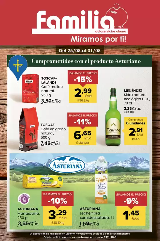 Catálogo Autoservicios Familia en Narboneta | Comprometidos con el producto Asturiano | 2025-08-25T00:00:00.000Z - 2025-08-31T00:00:00.000Z