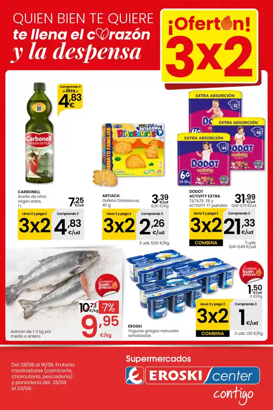 Catálogo Eroski en Borja | ¡OFERTÓN! 3x2 EROSKI CENTER | 2025-08-28T00:00:00.000Z - 2025-09-17T00:00:00.000Z