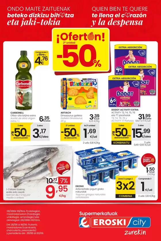 ¡OFERTÓN! 2a unidad -50% EROSKI CITY