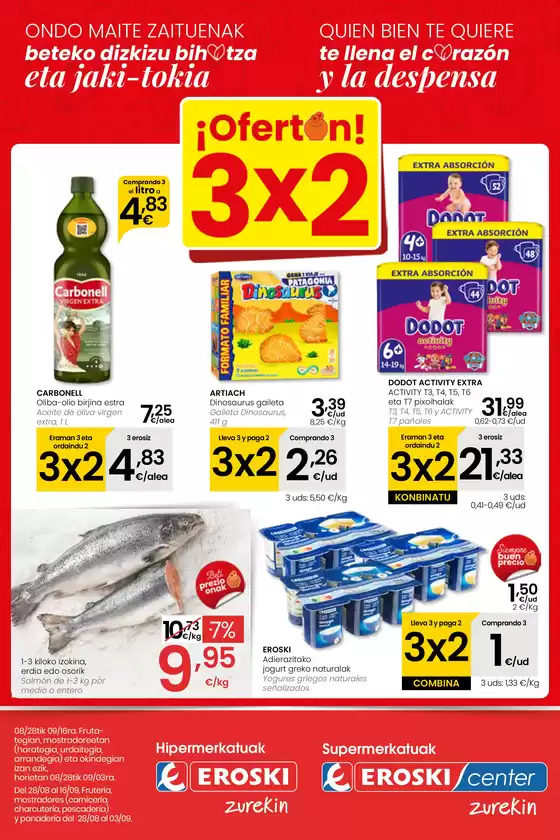 ¡OFERTÓN! 3x2 EROSKI