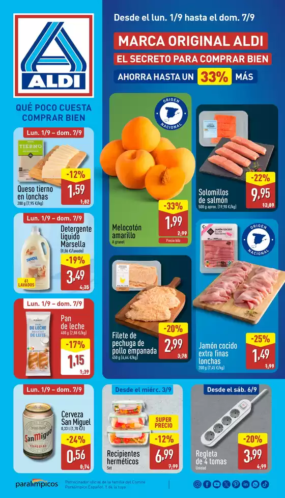 Catálogo ALDI en Colmenar Viejo | ¡Qué poco cuesta comprar bien! | 2025-09-01T00:00:00.000Z - 2025-09-07T00:00:00.000Z