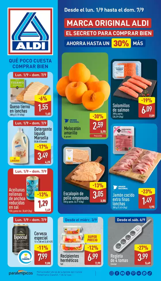 Catálogo ALDI en Las Palmas de Gran Canaria | ¡Qué poco cuesta comprar bien! | 2025-09-01T00:00:00.000Z - 2025-09-07T00:00:00.000Z