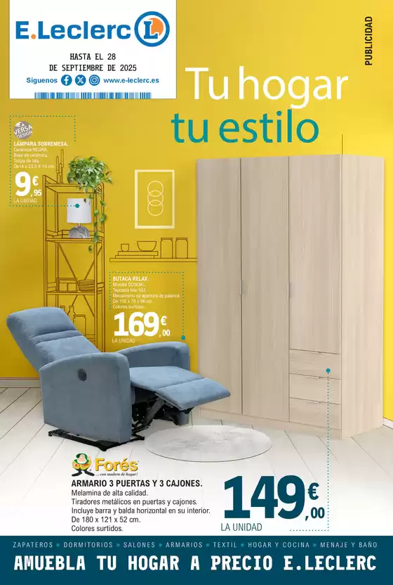 Catálogo E.Leclerc en Roquetas de Mar | Especial Muebles | 2025-09-01T00:00:00.000Z - 2025-09-28T00:00:00.000Z