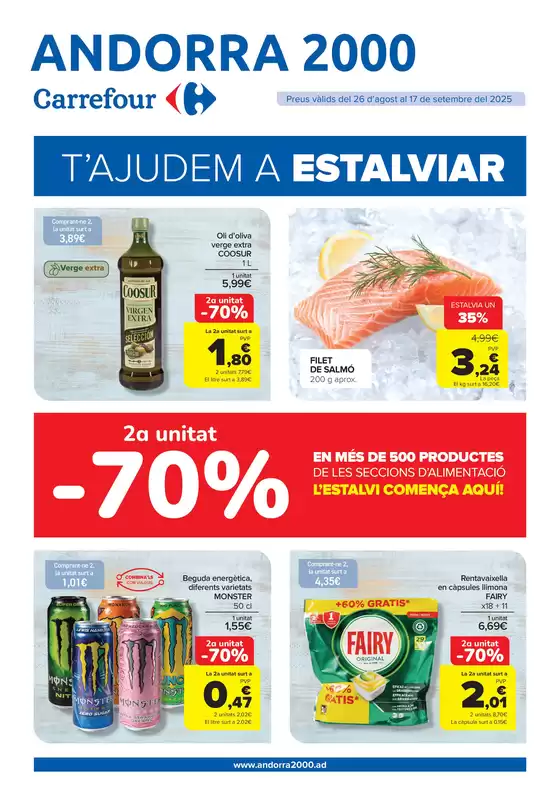 Preus vàlids del 26 d’agost al 17 de setembre del 2025