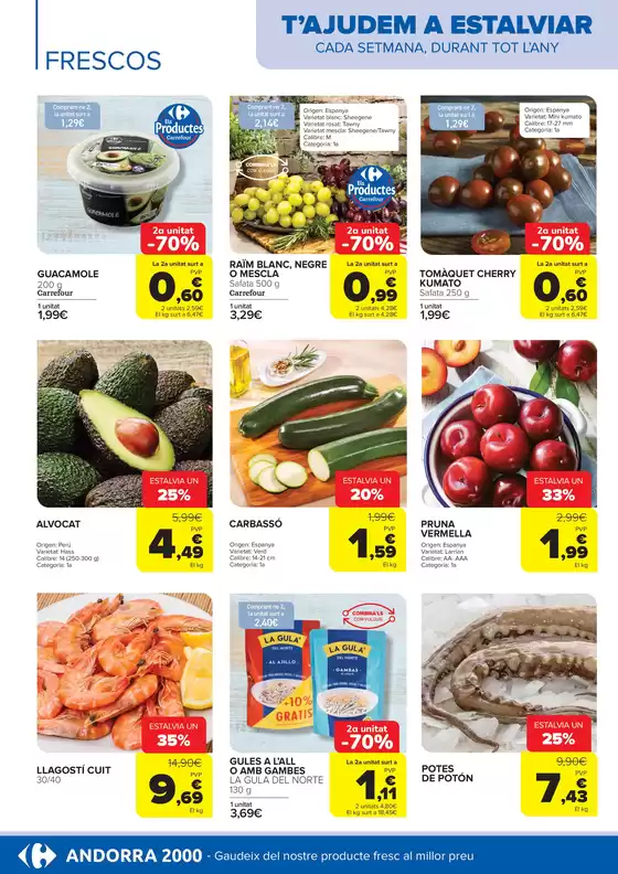 Preus vàlids del 26 d’agost al 17 de setembre del 2025